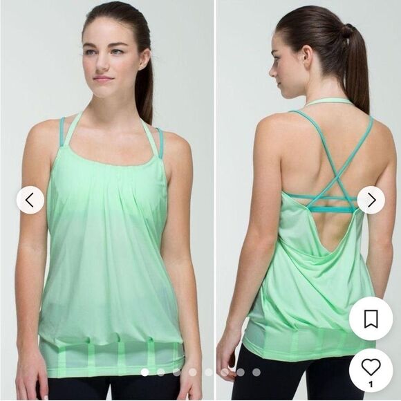 Lululemon Flow & Go Atlantic Tank Size 2 - Picture 1 of 7